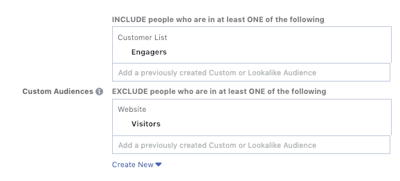 FB Ad Enagagers and Visitors